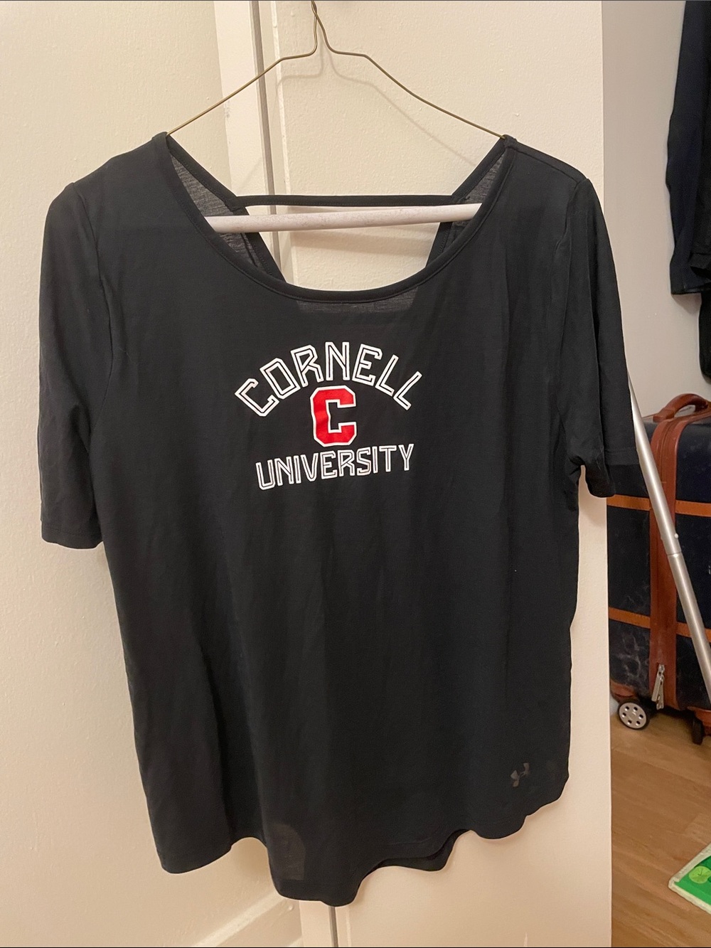 Under Armour Cornell University Black Scoop Neck Tee